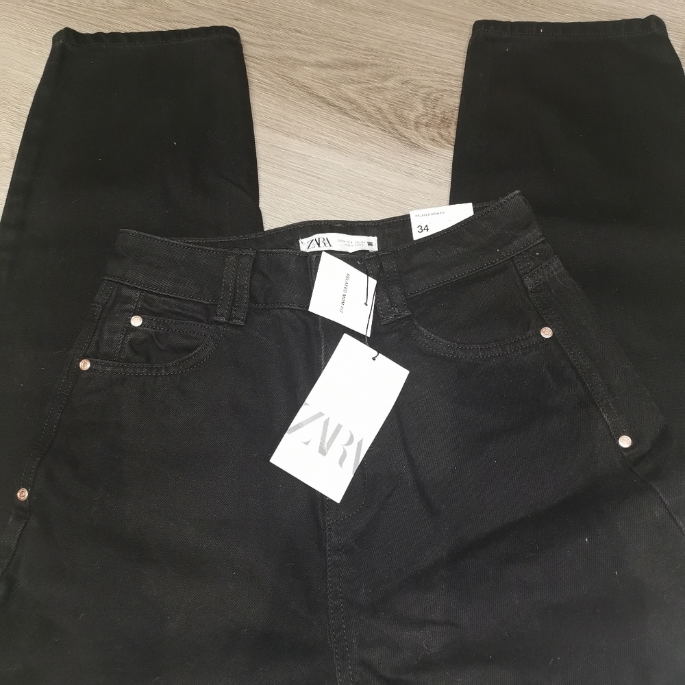 Zara relaxed high waisted mom fit jeans - Picture 4 of 4
